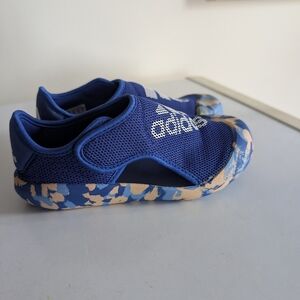 Adidas Kids Blue Water Shoes with Tan Camo Sole